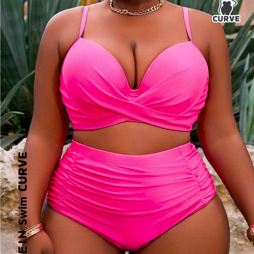 Hot pink bathing suit